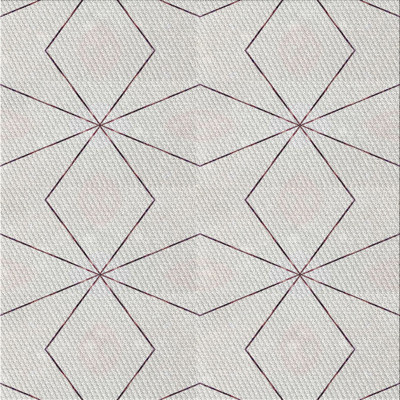 Tapis géométrique gris, Carré 8 pi