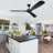 60" Ceiling Fan without Light, with Remote Control-88202013-88202014