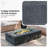 56 in. Rectangular Magnesium Oxide Outdoor Fire Pit Table with Tank Cover, Wind Guard and Rain Cover-709731517