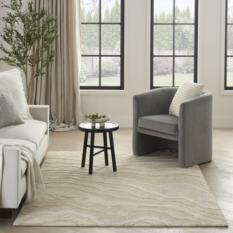 Cahide Abstract Handmade Area Rug, Rectangle 160 x 221cm