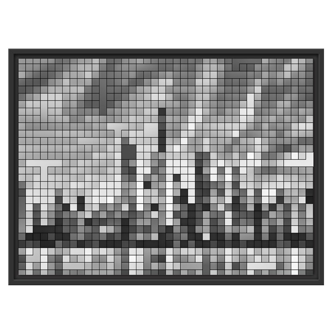 Gerahmtes Wandbild New York Pixel Skyline