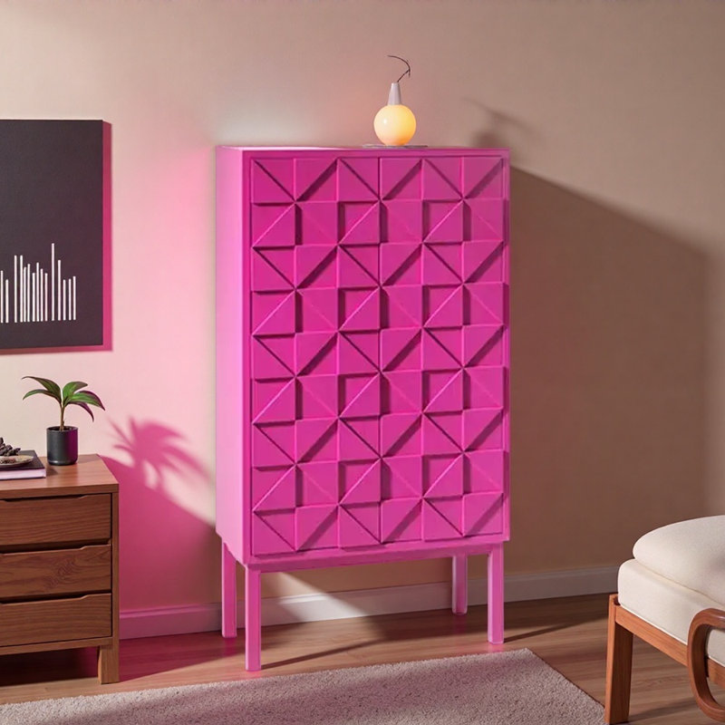 Buffet simple et moderne, Rose rouge