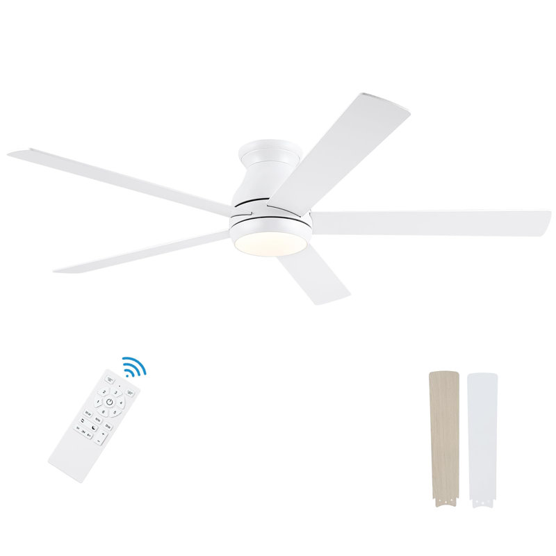 60 Inch Ceiling Fans with Lights and Remote, White