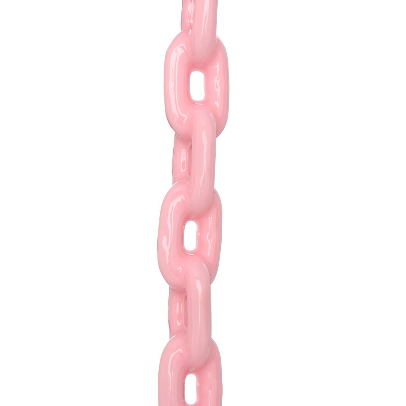 Pink Polymer Full Bucket Toddler Swing with Coated Chains
