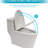 Dual Flush Ceramic Toilet With Long-Lasting Performance And Seat High Strong Gentle