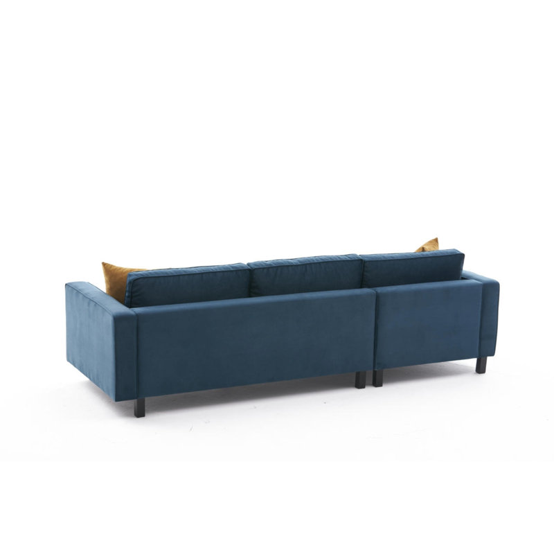 Canapé modulaire rembourré Bre, Accoudoir à gauche (vu de face), 100% polyester / velours vert huile