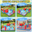 Jeu gonflable de 14 pi x 14 pi avec glissade, jeu gonflable avec glissade pour course d'obstacles et glissade