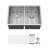 Undermount Lower Divider Double Bowl Stainless Steel Kitchen Sink-86366332