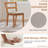 Wooden Dining Chair Set of 4 Upholstered Seat & Breathable Slat Backrest-1888636263