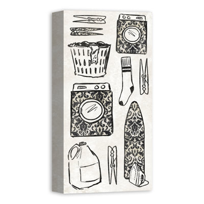 'Laundry Essentials' Print on Canvas