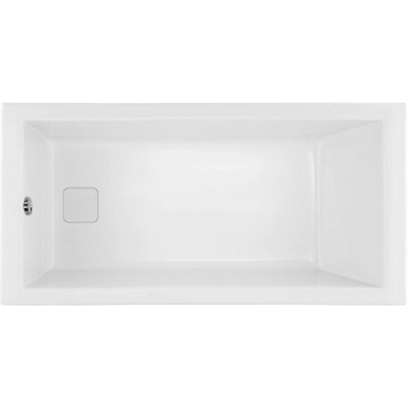 Baignoire de trempage 60 po x 30 po Designer, Blanc, Chrome satiné