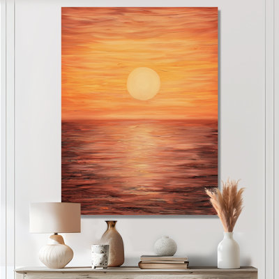 Auroral Coastal Glow In Minimalist Horizon V - Nautical Metal Wall Art, Coastal Metal Print