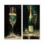 «Gold and Emerald Champagne Dream», ensemble d'art mural sur toile champagne-216363622-216363620