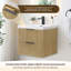 Ensemble de meuble-lavabo simple mural 24 po avec lavabo artificiel avec miroir Livia