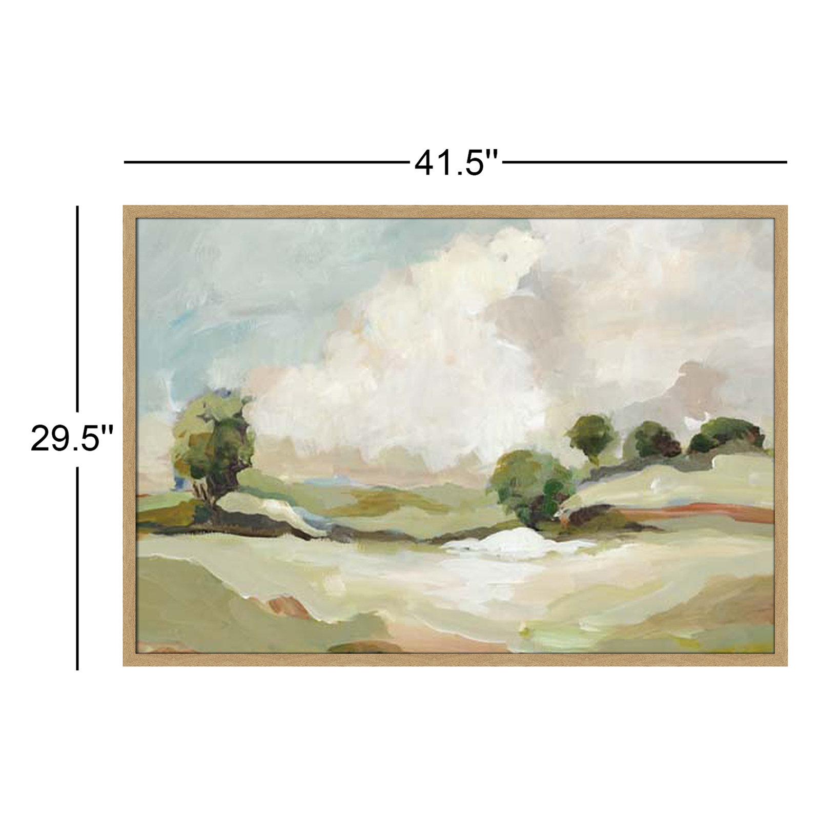 Casa Fine Arts Pastoral Land Print, 29.5" H x 41.5" W x 1.25" D, Brown