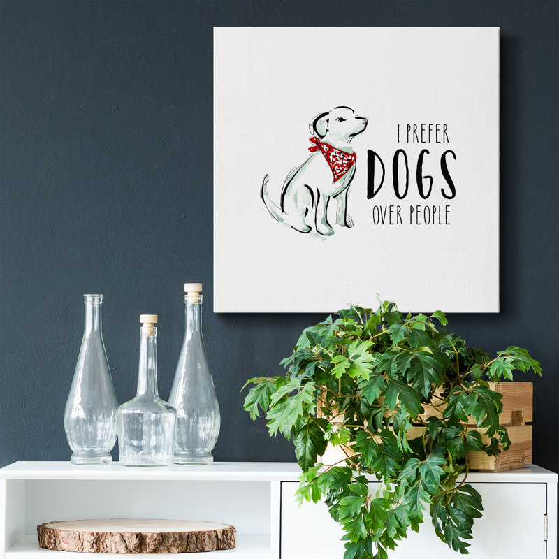 Dogs Over People - Wrapped Canvas Print, 10" H x 10" W x 1" D