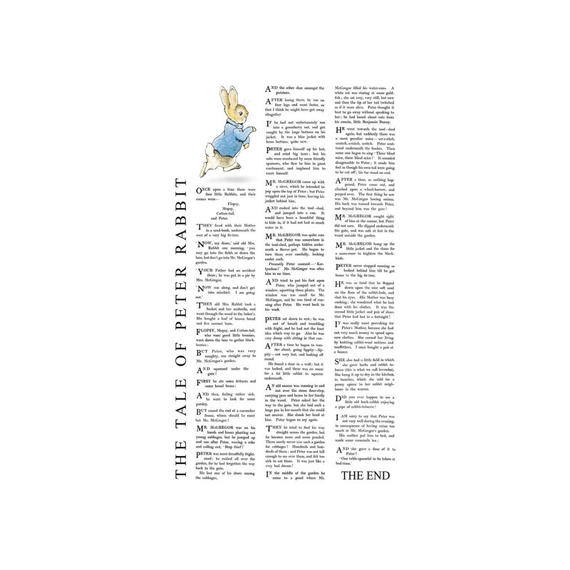 Peter Rabbit Potter by Beatrix Potter - Wrapped Canvas Typography, 20.32 cm H x 30.48 cm W