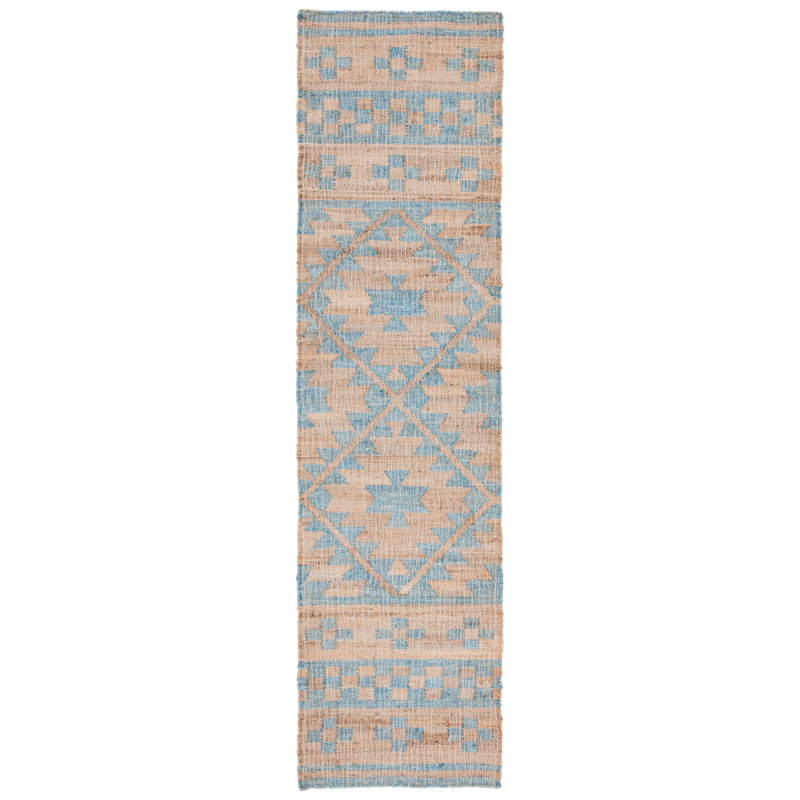 Kayleigh-Marie Kilim Flat Weave Jute Southwestern Rug, Runner 2'3" x 9'