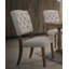 Ensemble de 2 chaises d'appoint en lin beige et chêne vieilli Bernard-248822598