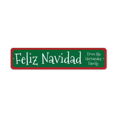 Feliz Navidad Aluminum Sign