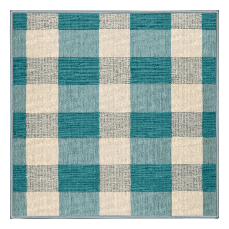 Tapis botanique lavable à la machine, Carré 5 pi