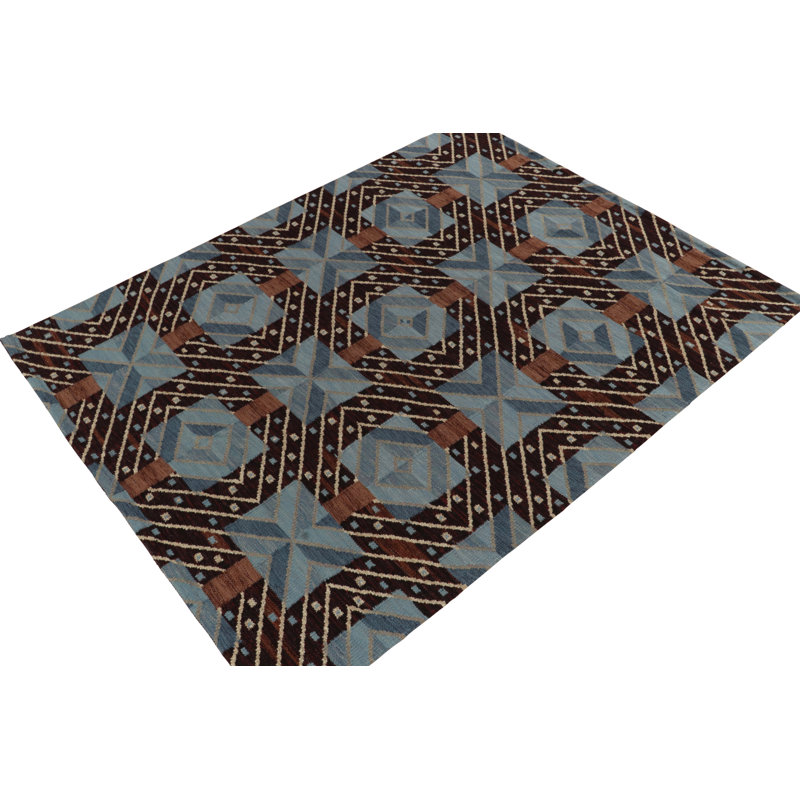 Scandinavian Wool Geometric Area Rug, Rectangle 12' x 15'