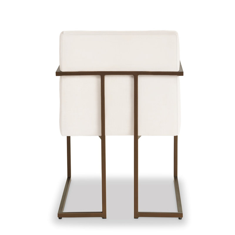 Axel Upholstered Arm Chair, Parchment Polyester