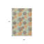 Tapis intérieur / extérieur beige lavable à pois 8 pi x 10 pi beige et orange