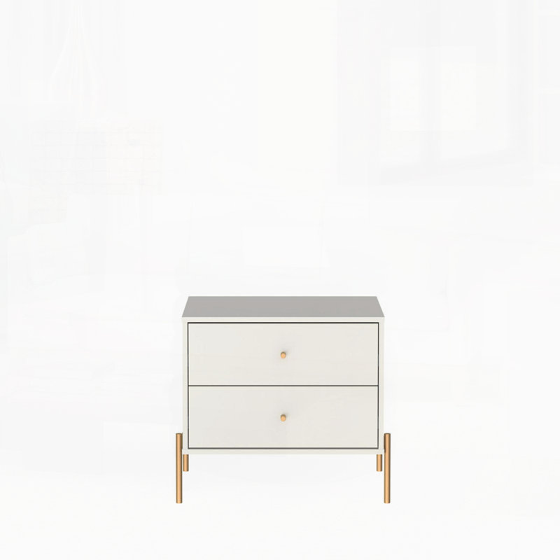 Modern Nightstand For Bedroom, Living Room, Off White