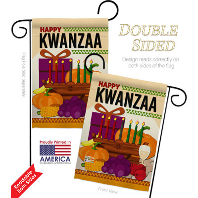 Ensemble de drapeaux 18,5 x 13 po Happy Kwanzaa