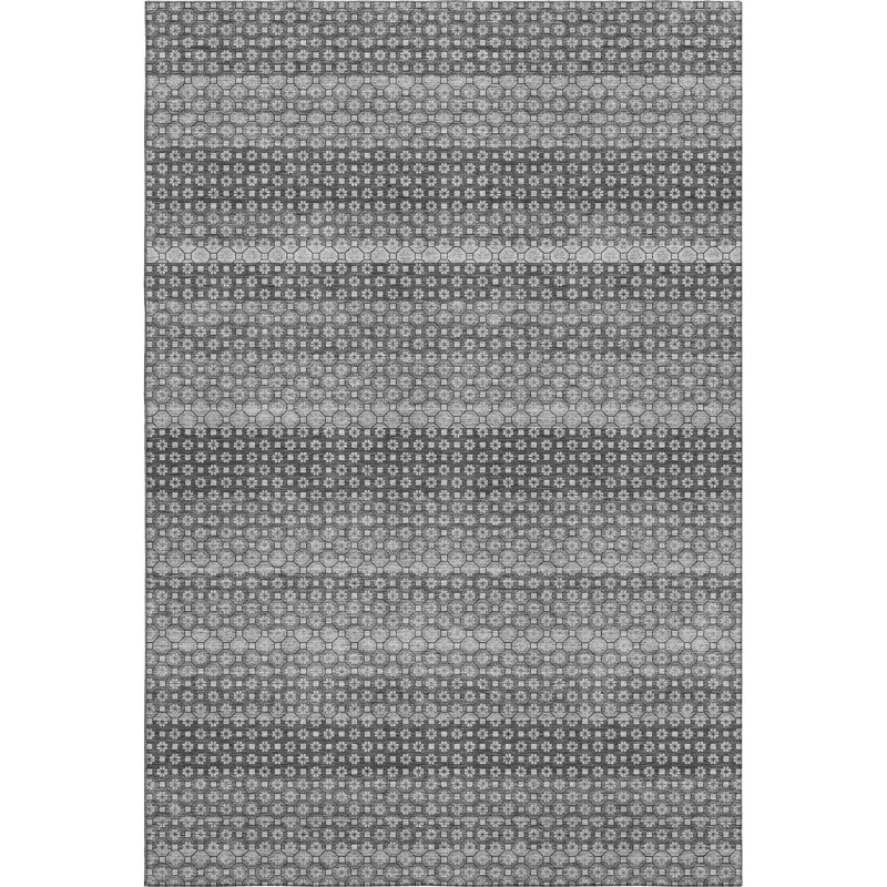 Premium Machine Washable Elize AMF1419 Stripes Rug, Rectangle 9' x 12'