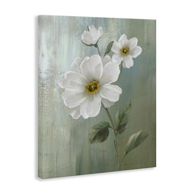 Blooming White Blossoms Canvas Wall Art by Nan