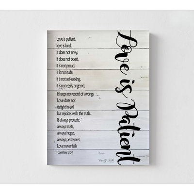 Love Is Patient By Cindy Jacobs, 1 Corinthians 13 Poster, Framed Bible Verse Decor, Small Christian Cafe Decor, Anniversary Gift Idea