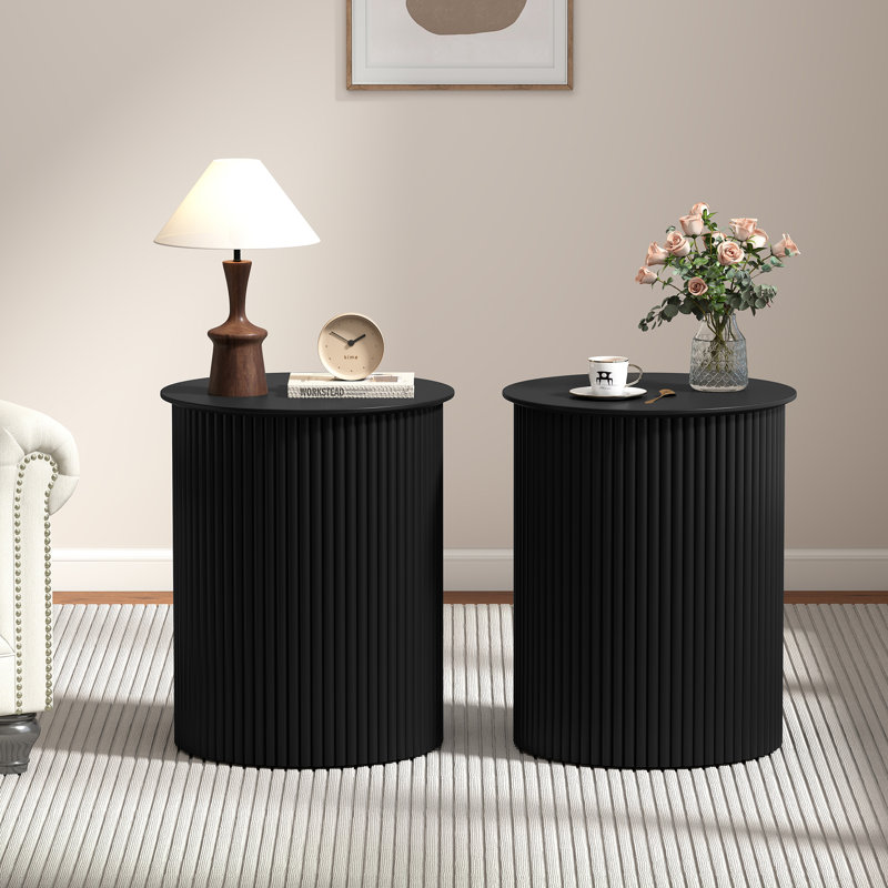 Ensemble de table de bout, Noir