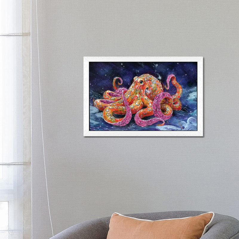 Poisonous Bubblegum by Black Ink Art - Print on Canvas, 66.04 cm H x 45.72 cm W, White Floater Framed