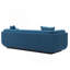 Canapé 91 po en velours bleu saphir