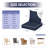 25.6 x 25.6 In Patio Furniture Cushions set of 2, Fade Resistant Outdoor Seat Cushions witj 4 pairs of Ties, Deep Seat Cushion for Seat Patio Chairs, Rattan Furniture, Wicker Seating, outdoor Adirondack Chair, Navy Bluenavy Blue-123052623-123052619