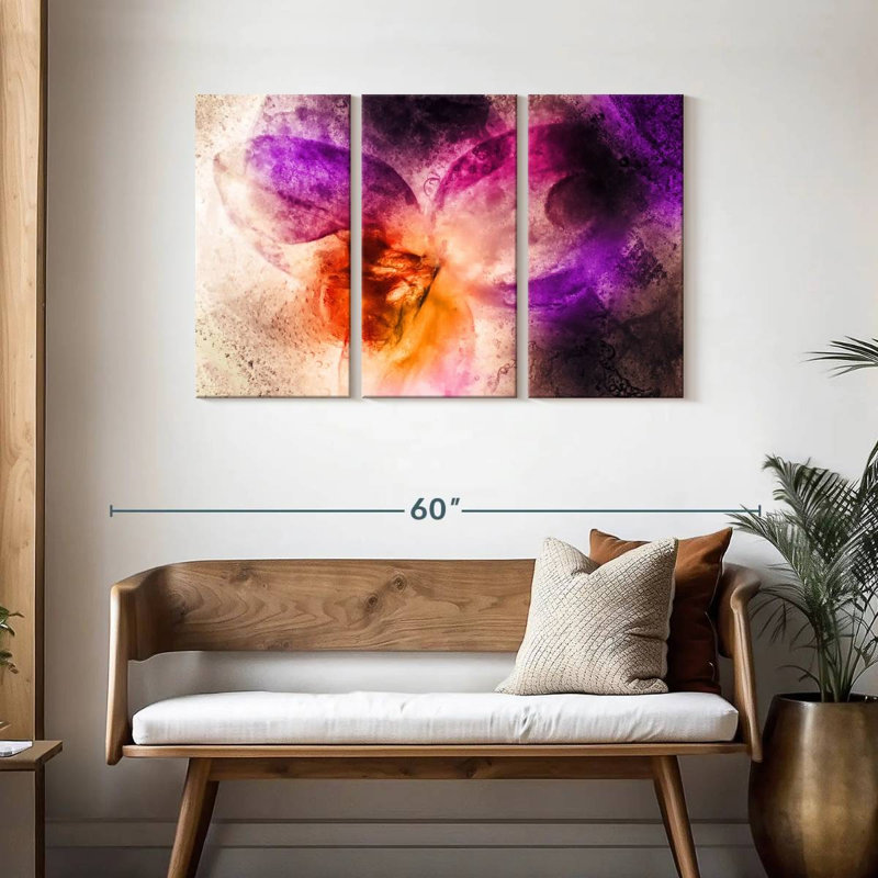 Motif floral abstrait Avery, H 28 po x l 45 po