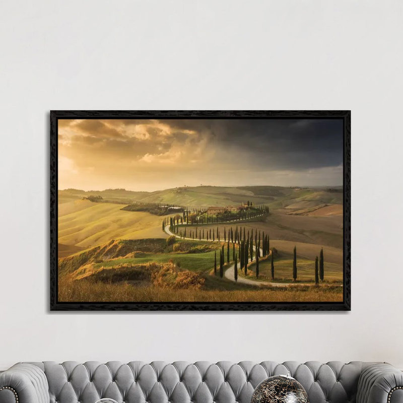 Tuscany by Daniel Kordan - Print on Canvas, 66.04 cm H x 45.72 cm W, Black Framed