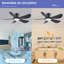 Ventilateur de plafond encastré avec lumière et télécommande / app-856862586-856862589