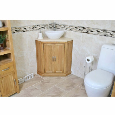 Delorenzo 550mm Single Bathroom Vanity with Vessel Ceramic Basin