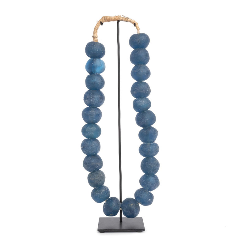 Glass Beads (Loose), 14.5" H x 5.5" W x 1.5" D, Blue