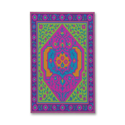 MOSSO Green Vintage Washable Woven Backing Area Rug