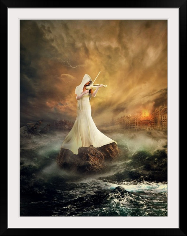 «Straub Rhyth of the Storms» par Rooswandy Juniawan - impression d'art graphique, H 36 po x l 27 po x P 1,5 po, Toile