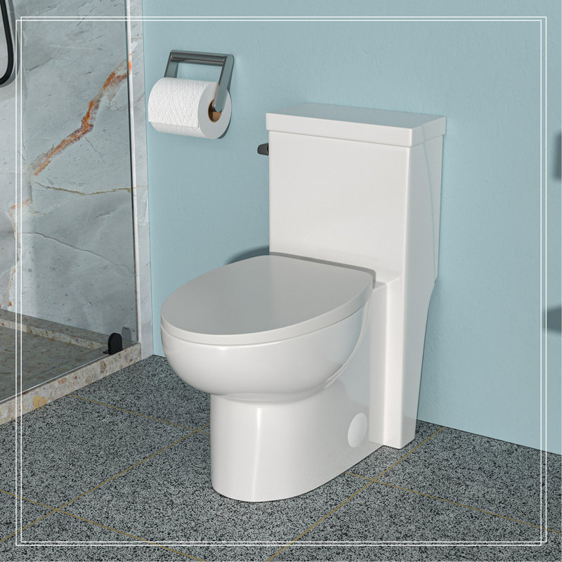 Toilette monobloc en céramique à une chasse avec siège cloisonné