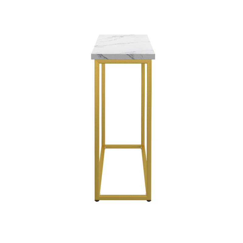 Wallace & Bay Marb White Sofa Table