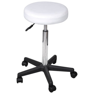 Office Stool Faux Leather Desk Swivel Computer Seating Multi Colors by Latitude Run