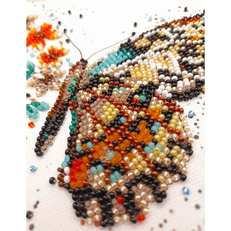 Kit de broderie Abris Art Mini Bead - ailes de tigre