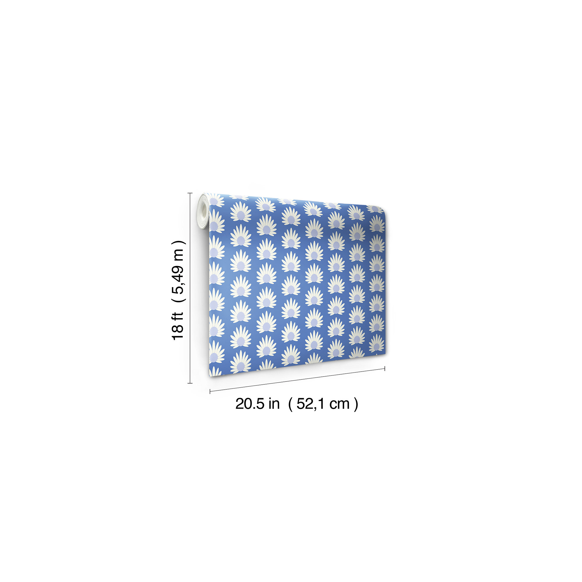Fleur Peel & Stick Floral Wallpaper, Azure