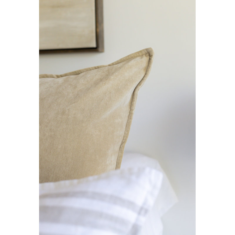 Bianca Natural Velvet Oversized 38"x36" Lumbar Pillow